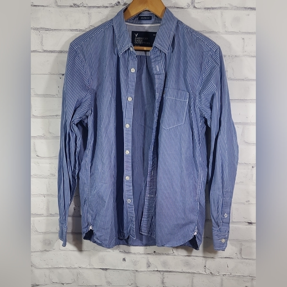 Men's American Eagle Athletic Fit Button Down Shirt, Med